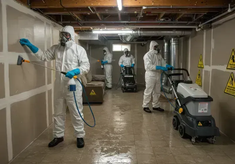 Basement Moisture Removal and Structural Drying process in Rogers, AR